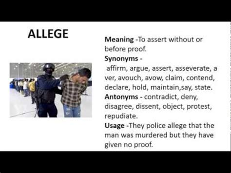 Unraveling the Truth: A Comprehensive Guide to Allege Synonym