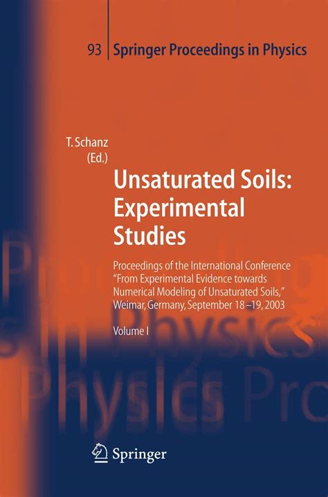Unsaturated Soils: Experimental Studies, Vol. 1 Proceedings of the International Conference &amp Reader