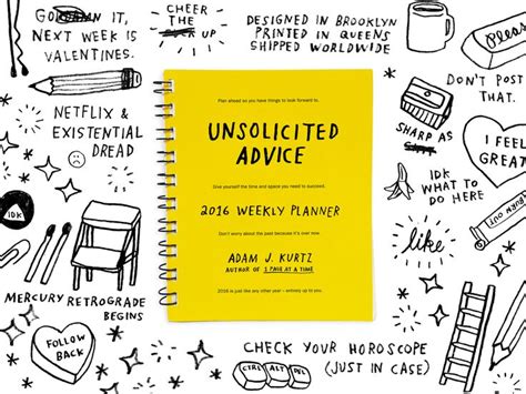 Unsolicited Advice 2016 Weekly Planner Doc