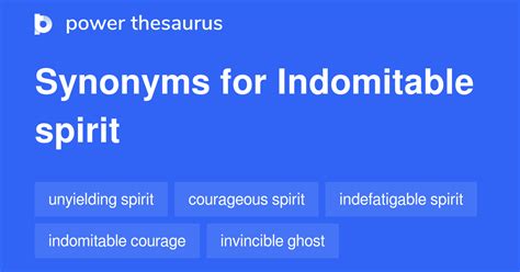 Unstoppable Spirit: Unveiling Synonyms for Indomitable