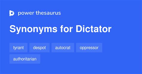 Unveil the Arsenal of Dictator Synonyms: Elevate Your Writing