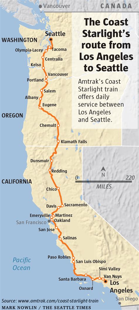 Unveil the Enchanting 35-Hour Coast Starlight Route