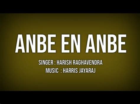 Unveiling the Beauty: En Anbe Song Lyrics and the Magic They Hold