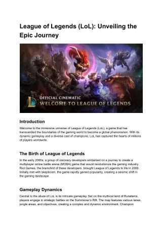 Unveiling the Epic Journey