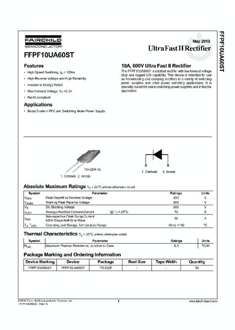 Unveiling the FFPF10UA60ST: A Symphony of Efficiency and Style