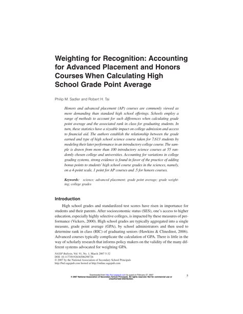 Unveiling the Impact of Advanced Placement Courses on Grade Point Average