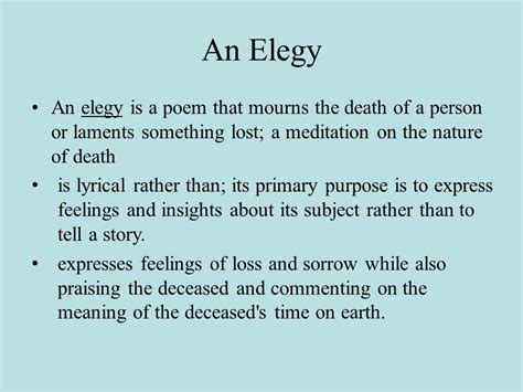 Unveiling the Meaning of Elegiac: A Poetic Journey Through Loss and Remembrance