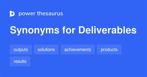 Unveiling the Power of Deliverable Synonyms: Elevate Your Business Outreach