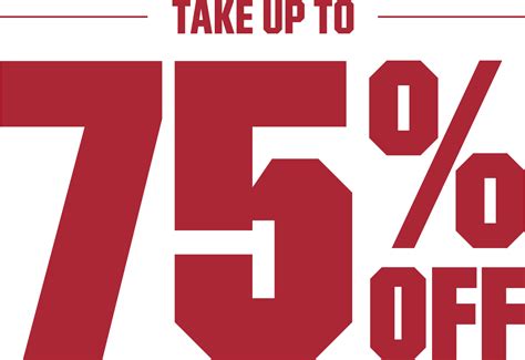 Up to 75% off