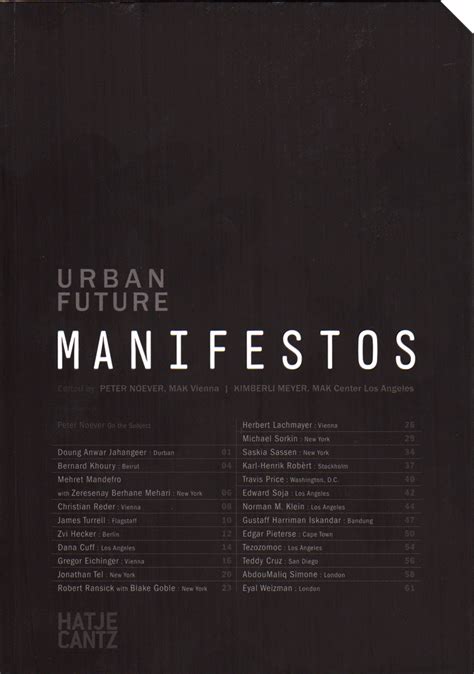 Urban Future Manifestos PDF