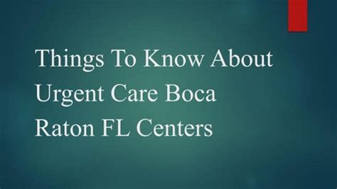 Urgent Care Boca Raton: 7 Facts You Need to Know