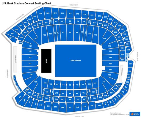 Us Bank Stadium Seating Chart For Concerts