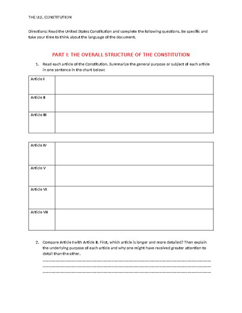 Us Constitution Packet Answers Kindle Editon