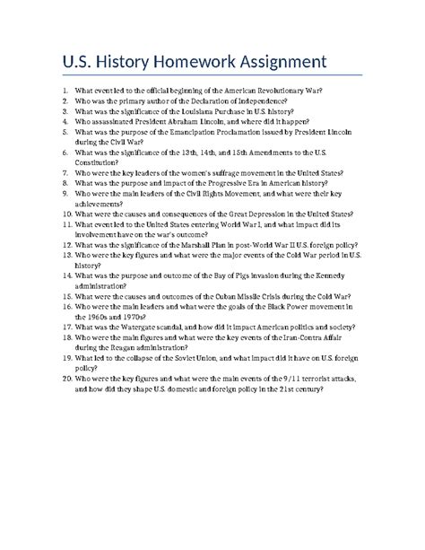 Us History Homework Answers Kindle Editon