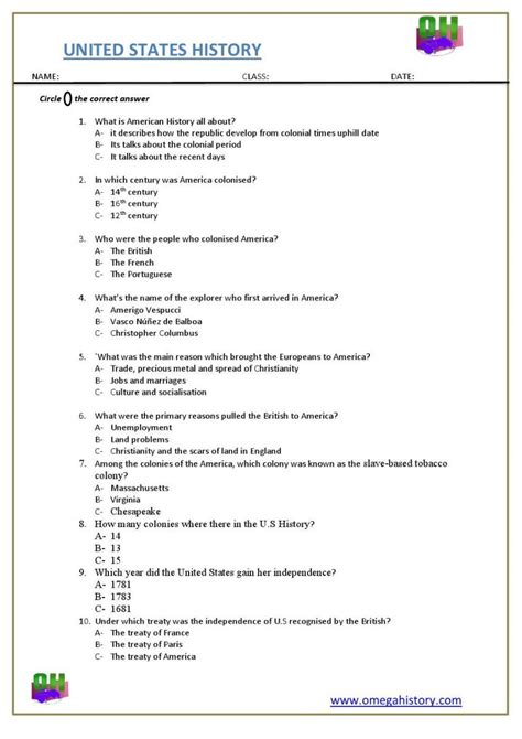 Us History Lesson 14 Handout Answers PDF