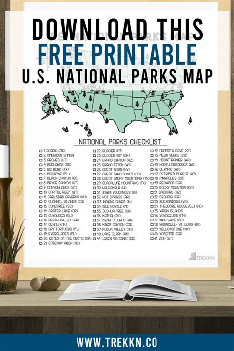 Us National Parks Map Printable