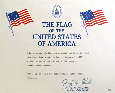 Us flag flown authenticity certificate template Ebook PDF