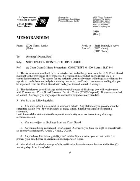 Uscg Memo Template