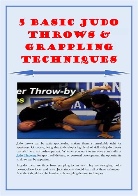 Use Grappling and Throws: