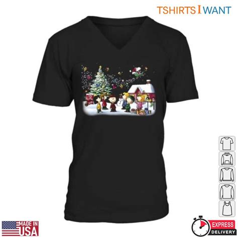 Use Peanuts Christmas tee shirts as a way to spread holiday cheer.