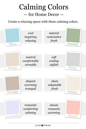 Use calming colors: