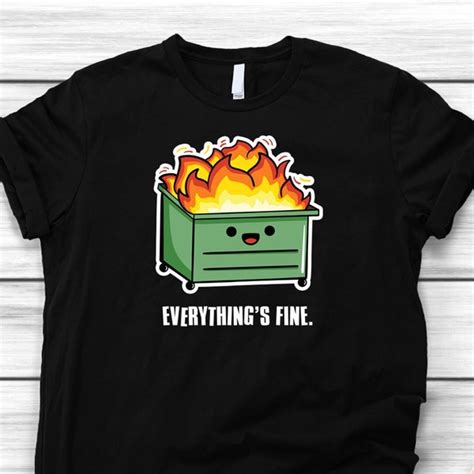 Use social media to spread the word about dumpster fire t-shirts.