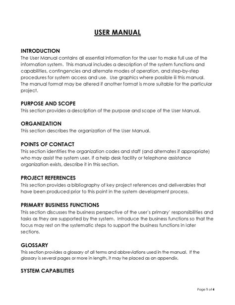 User Manual Templates