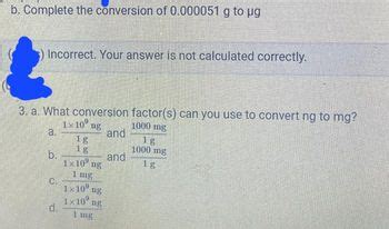 Using Incorrect Conversion Factor: