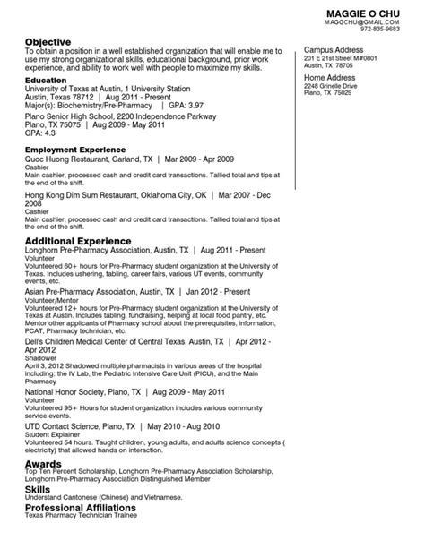 Ut Austin Resume Template