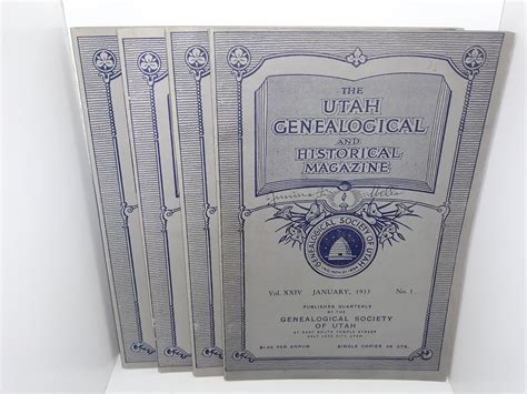 Utah Genealogical and Historical Magazine, Vol. XXIV No. 1: January 1933 Ebook Epub