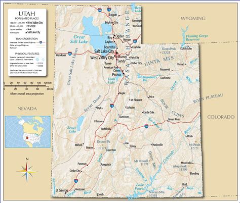 Utah Map Printable