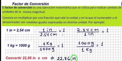 Utiliza el factor de conversión correcto: