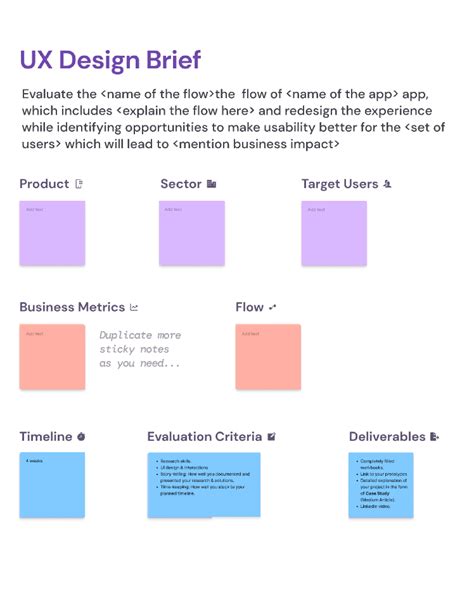 Ux Brief Template
