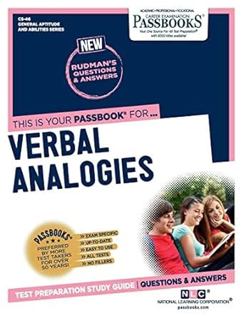 VERBAL ANALOGIES General Aptitude and Abilities Series Passbooks PDF