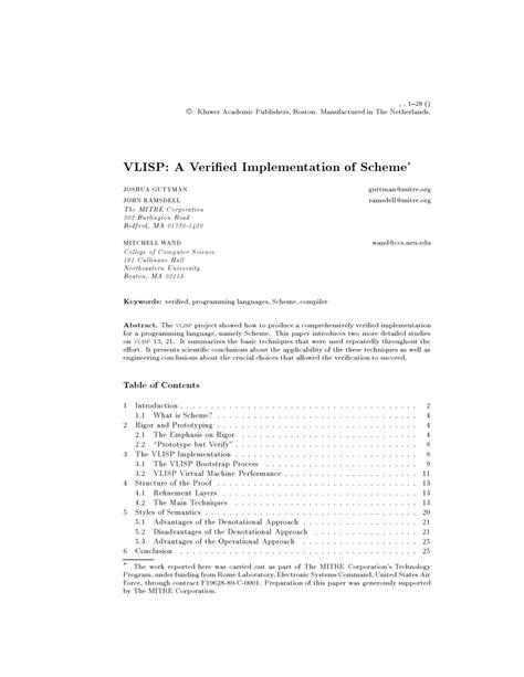 VLISP A Verified Implementation of Scheme Epub