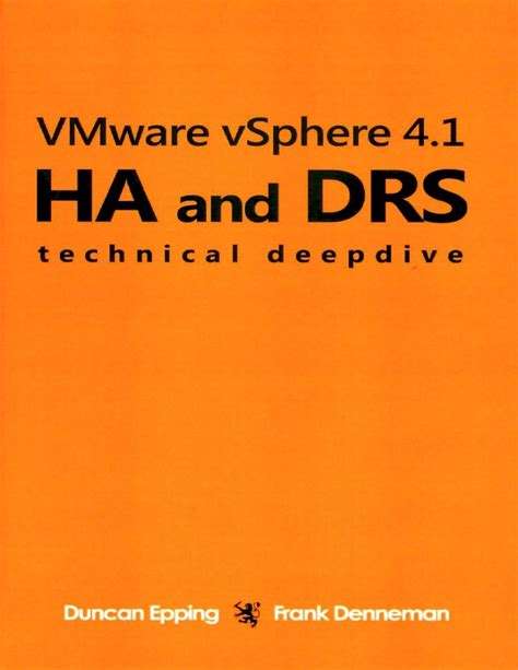 VMware vSphere 41 HA and DRS Technical deepdive Kindle Editon