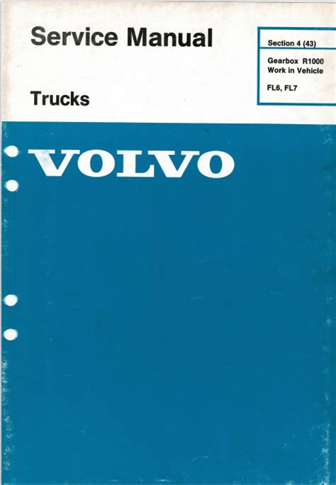 VOLVO REPAIR MANUALS FL6 Ebook Kindle Editon