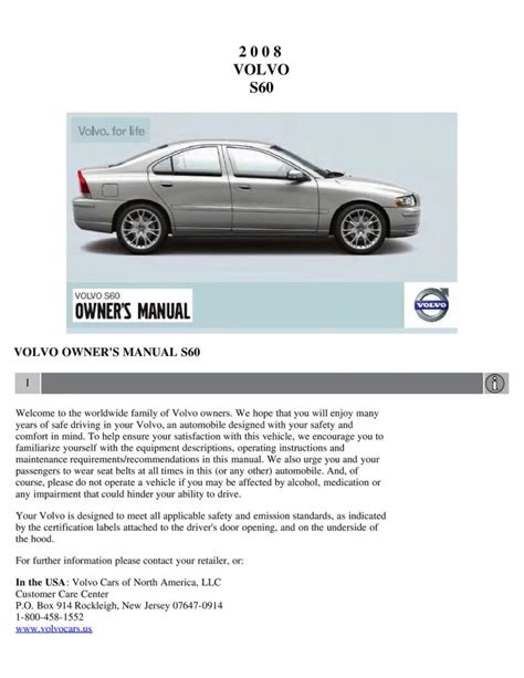 VOLVO S60 2008 REPAIR MANUAL Ebook Reader