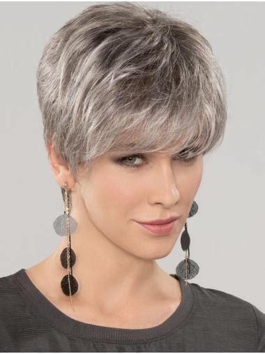 VS: Straight Short 8" 100% Hand-tied Good Grey Wigs 2025