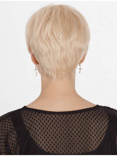 VS: Stylish Monofilament Boycuts 100 Blonde Short Wigs