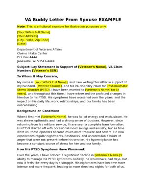 Va Buddy Letter Template