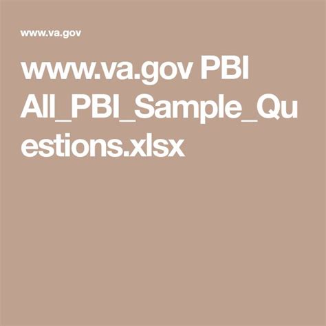 Va Pbi Answers Epub