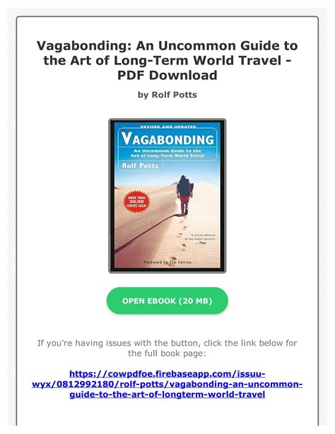 Vagabonding Uncommon Guide Long Term Travel Doc