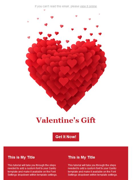 Valentine's Day Email Template