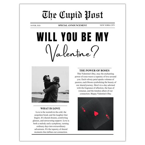Valentines Newspaper Template