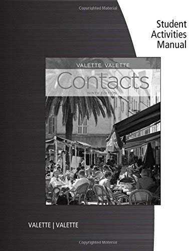 Valette Contacts Student Activities Manual Answers Ebook Epub