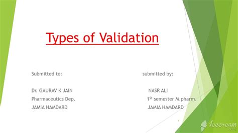 Validated: Meaning and Applications