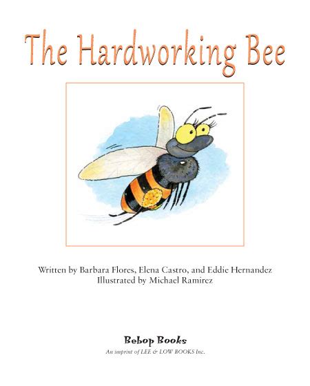 Value books for kidsThe Hardworking Bee 