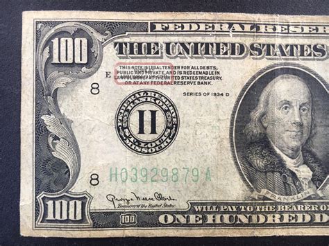 Value of a 1934 Hundred Dollar Bill: An In-Depth Guide