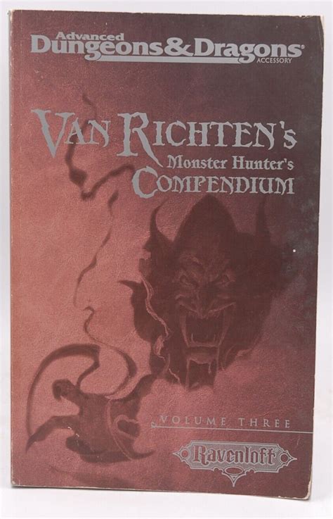 Van Richten s Monster Hunter s Compendium Vol Three ADandD 2nd Ed Fantasy Roleplaying Ravenloft Doc